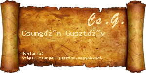 Csungán Gusztáv névjegykártya