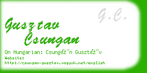 gusztav csungan business card